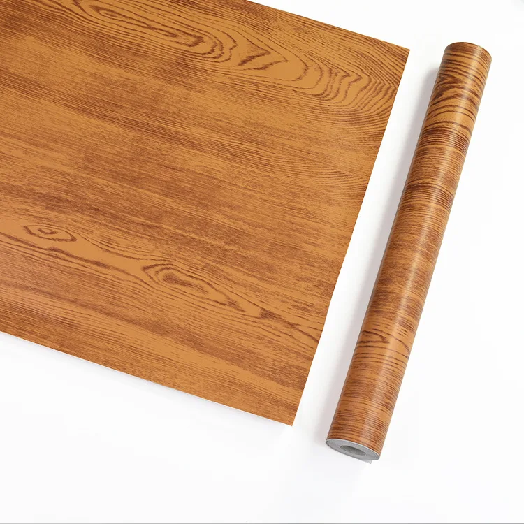 DIY 10 м водонепроницаемый ПВХ Виниловый дерево зерна самоклеющиеся обои кухонный