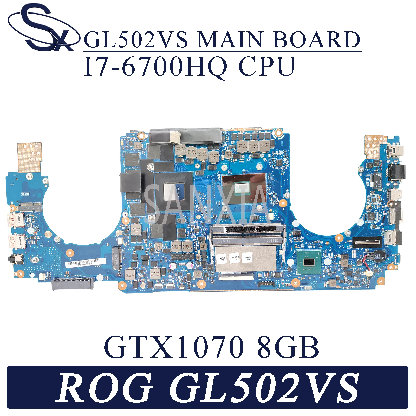 Bestellen KEFU GL502VS Laptop Motherboard Für ASUS ROG GL502VS GL502VSK GL502V Original Mainboard I7-6700HQ GTX1070-8GB