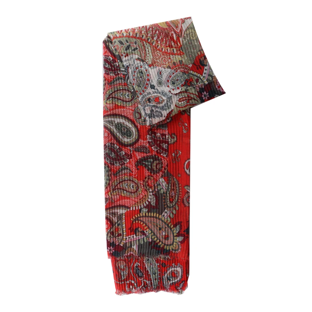 Новинка женский шарф с принтом морщинка пузырьковый хлопковый мусульманский