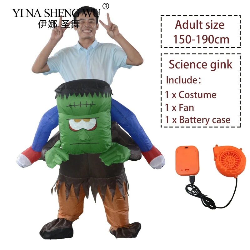 

New Inflatable Costumes Ride On Science People Gink Halloween Purim Costume Blow Up For Adult Men Women Cosplay Carnival Party