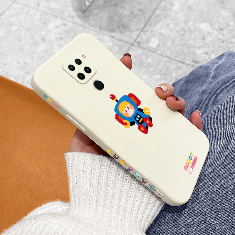 

Thin Soft Cartoon Pattern Liquid Silicone Case For Redmi 10X4G 10X5G 10XPro 9 Redmi Note 9 8 8Pro 7 7Pro Redmi K30 K20