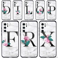 cases for huawei p20p20 prop30p30 prop30 lite p40p40 pro initials name soft silicone protective cover cell phone case