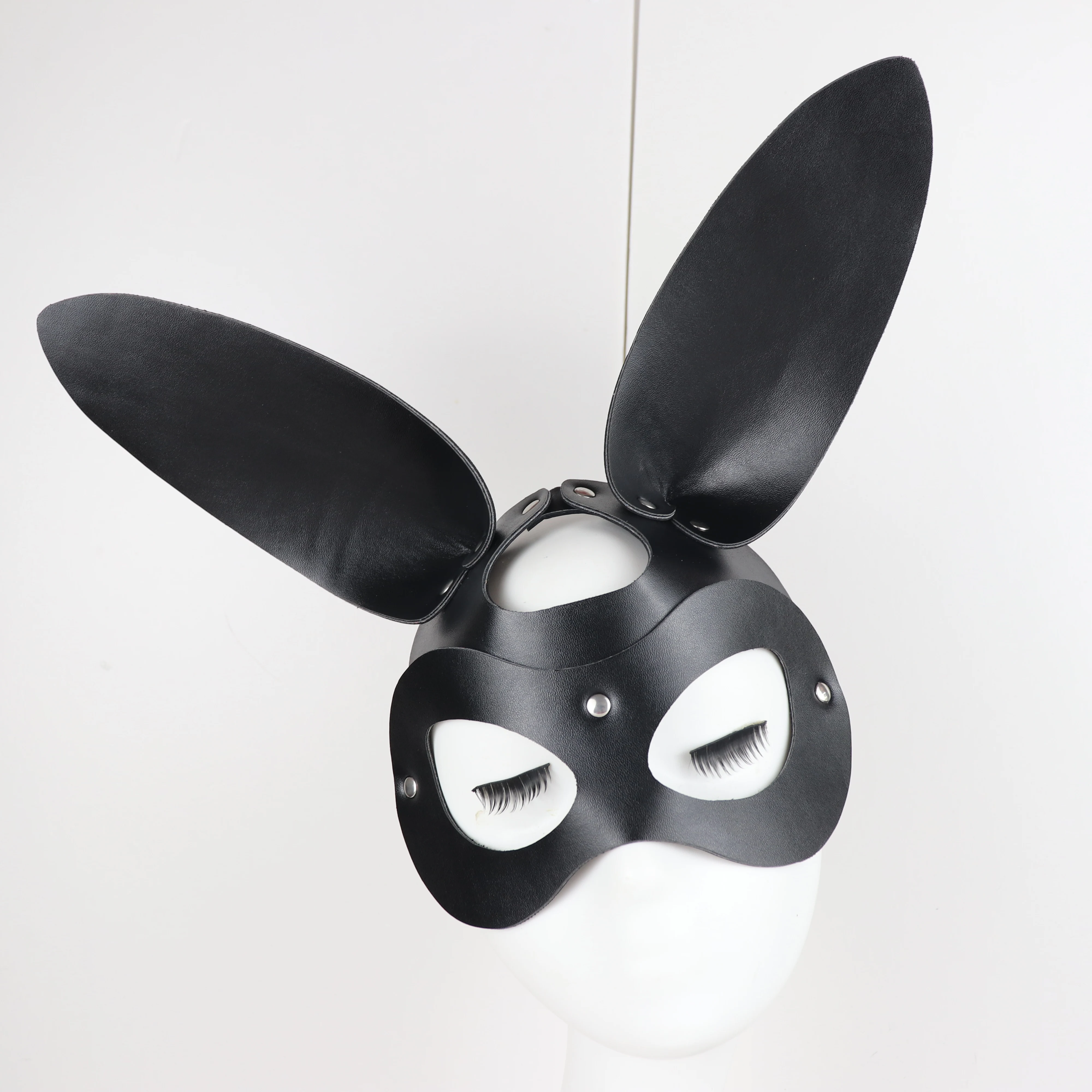 Маска уйи женская кожаная с заячьими ушками | Тематическая одежда и униформа