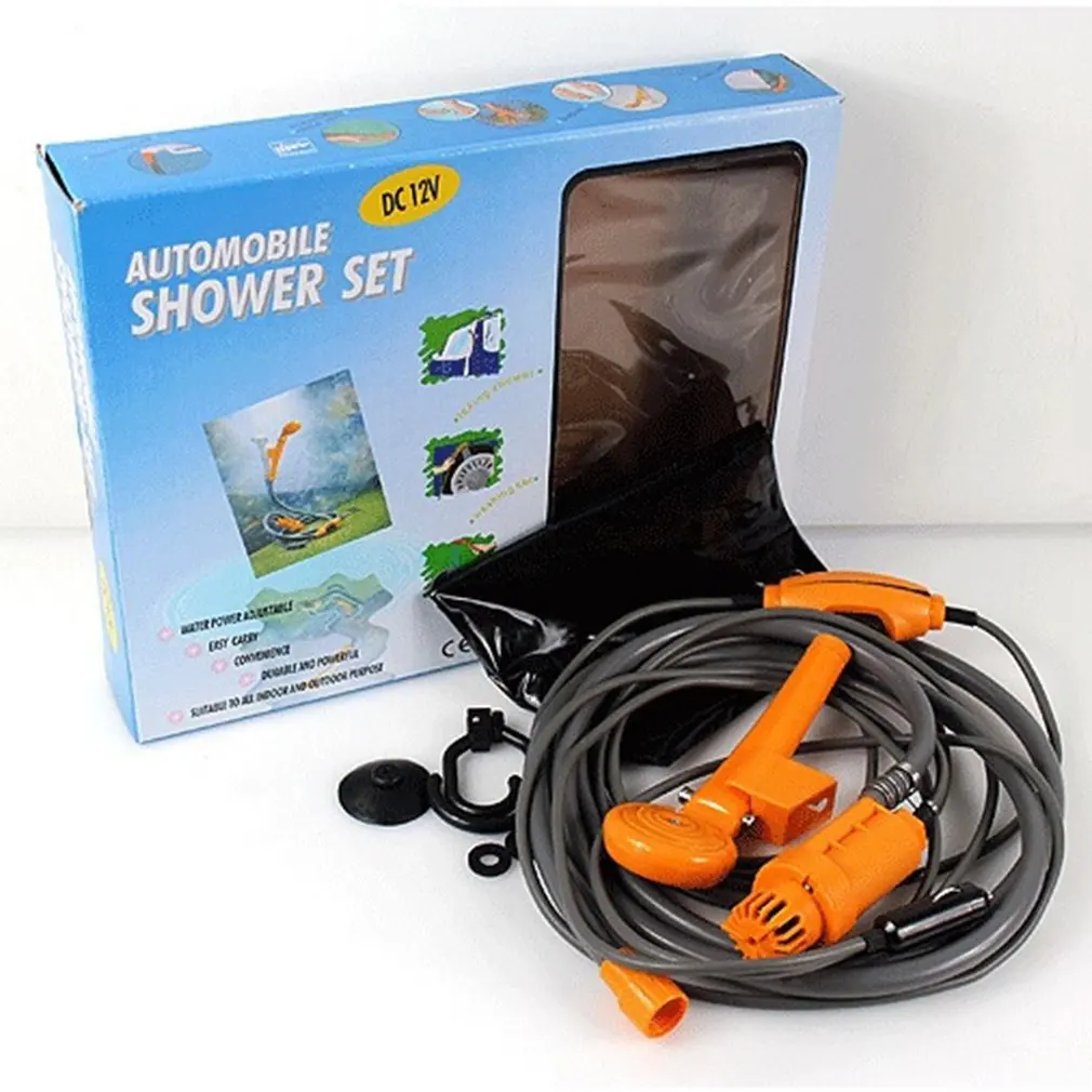 

Portable Car Washer 12V Camping Shower DC Car Shower Washer Set Electric Pump For Outdoor Camping Travel Pet Dog Drop Shipping