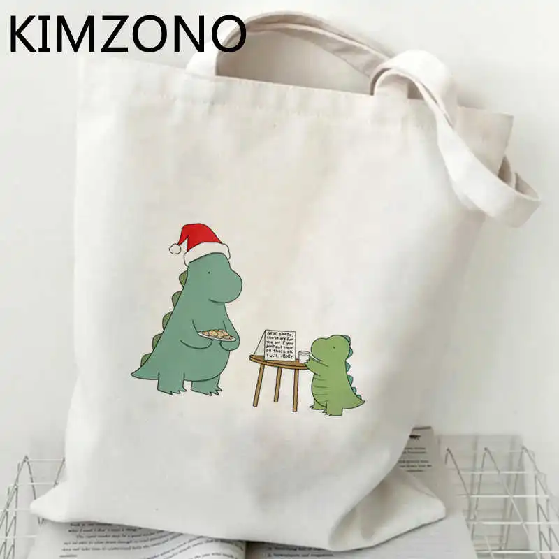 

Сумка для покупок в виде динозавра, сумка, Холщовая Сумка для продуктов, тканая сумка-тоут, тканевая сумка