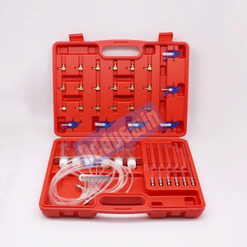 Бесплатная доставка! Common Rail Инжектор расходомер с 24 адаптерами топливной линии