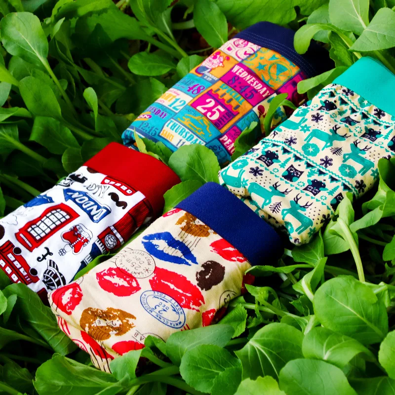 Уникальный дизайн дышащие хлопковые трусы боксеры мужское мягкое нижнее белье