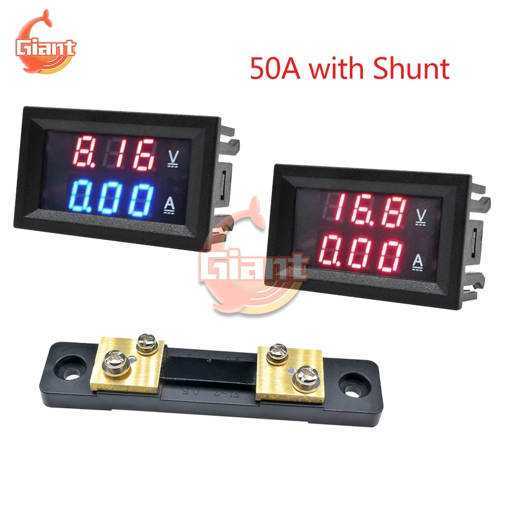 DC0 100V/7 110V 50A цифровой вольтметр Амперметр постоянного тока светодиодный Дисплей DC