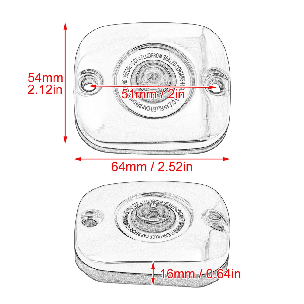 МОТОЦИКЛ хром черный главный тормозной цилиндр для переднего колеса Крышка Harley