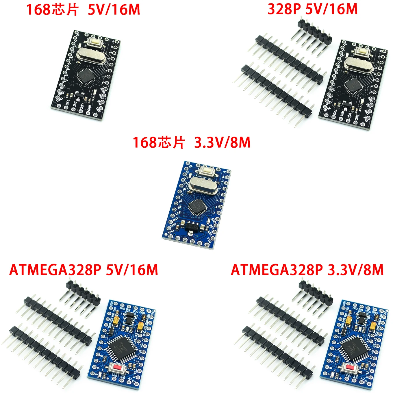 Улучшенный чип ATMEGA328P/168 Pro mini 5 В/16 м 3 В/8 электронные блоки для arduino|Интегральные