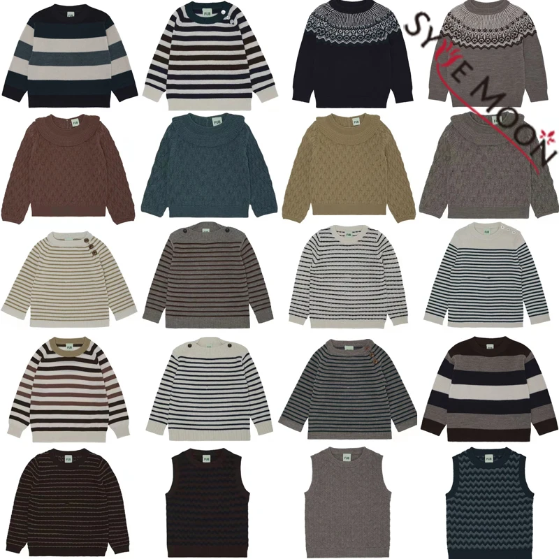 

Детские свитера 2021 Fub, брендовые новые зимние и осенние милые вязаные свитера для мальчиков и девочек, пуловер, Детская Хлопковая верхняя од...