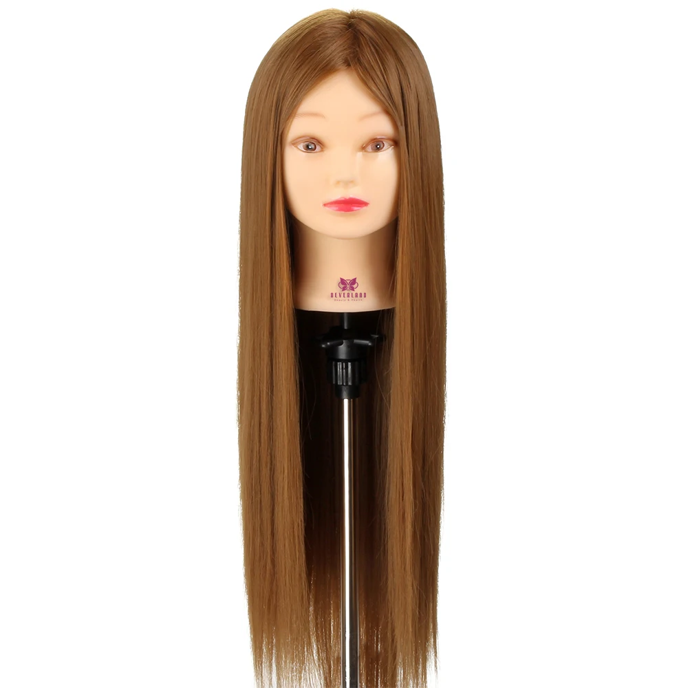 Голова манекен из коричневого волокна 26 '' тренировочная голова с держателем