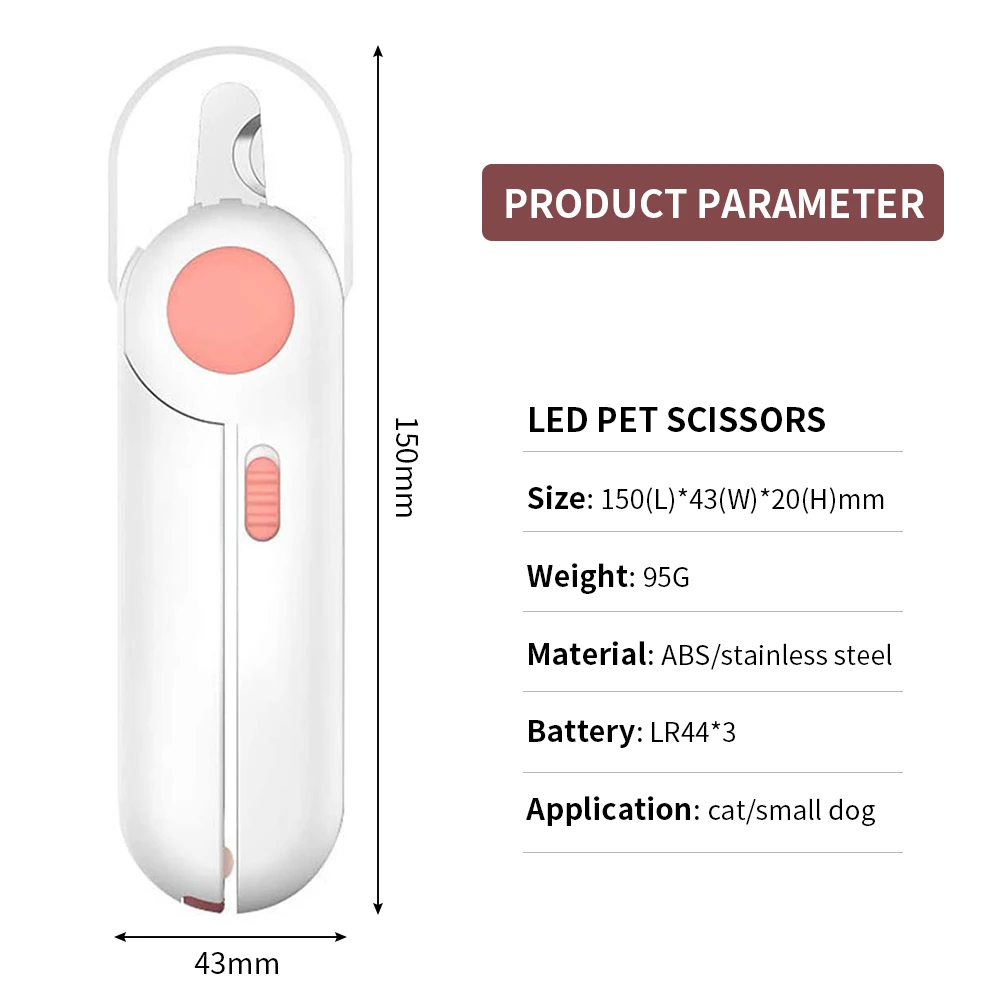 Накладных когтей для домашних питомцев коготь резак светодиодный Mickey Mouse Beat