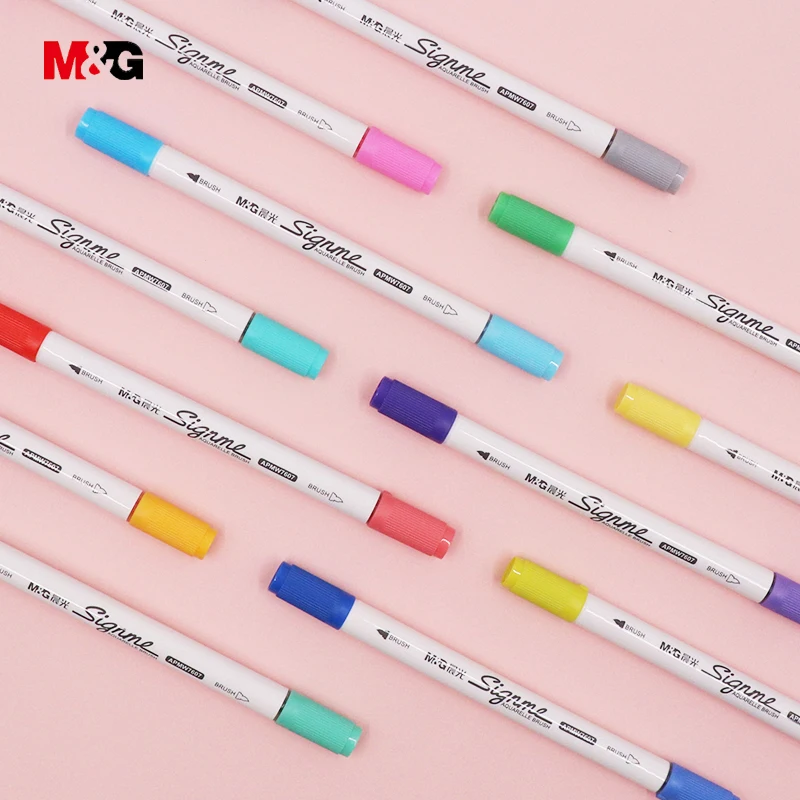 Двусторонние акварельные маркеры M &amp G фломастеры для рисования цветные валяные