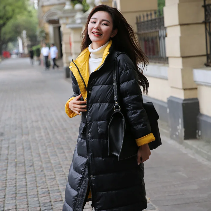 Пуховики женская одежда теплая Длинная зимняя куртка пуховик женские топы