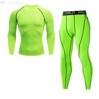 men thermal set compression base layer long sleeve rashgarda underwear set warm winter first layer tights training suits set