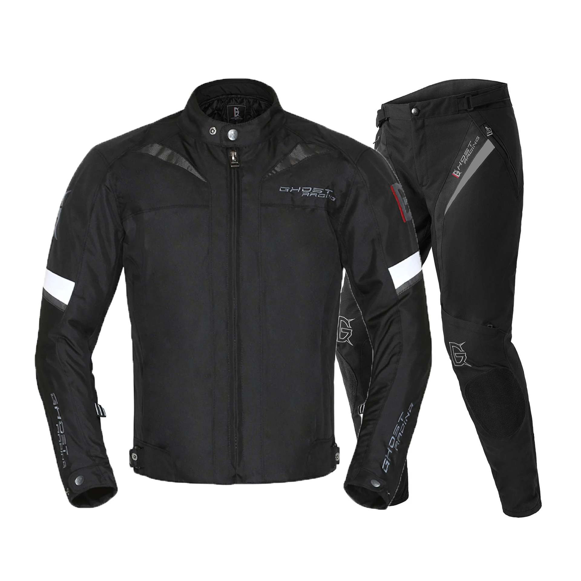 GR-Y-01 BK Set Призрак куртка для мотоспорта Водонепроницаемая Мото куртка+ мото rcycle брюки ветрозащитный гоночный костюм для верховой езды со съемным Linner - Цвет: GR-Y-01 BK Set