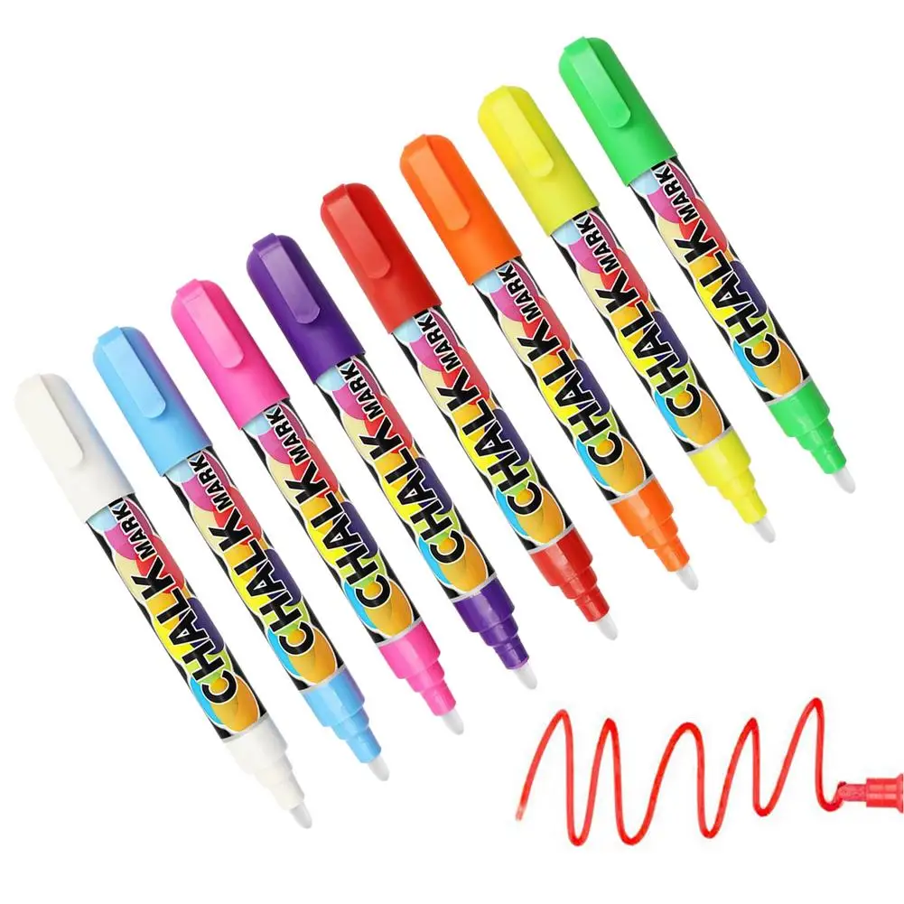 

Liquid Chalk Markers Premium Window Chalkboard Pens Dust-Free Water Based Chalkboard Markers Painting And Drawing For Kids An
