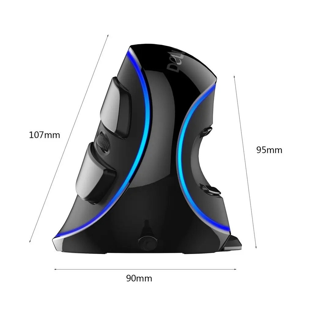 

Delux Wireless Vertical Mouse 1600 DPI Ergonomic Wireless Antiskid Mouse Gaming Mouse With Removable Wrist Support for gaming