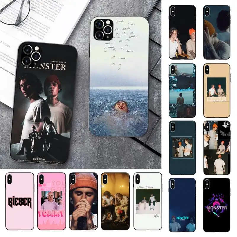 

Shawn Mendes, Justin Bieber - Monster Phone Case for iPhone 13 11 12 pro XS MAX 8 7 6 6S Plus X 5S SE 2020 XR cover