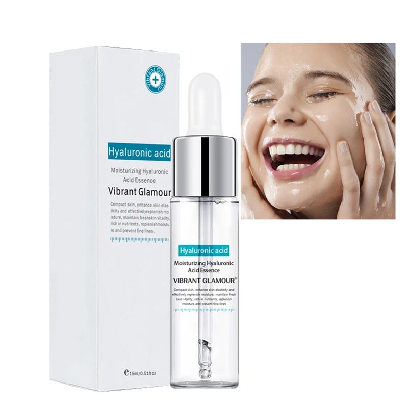 

Hyaluronic Acid Moisturizing Face Serum Anti-Aging Shrink Pore Whitening Skin Face Essence Improve Dry Skin Care Liquid 15ml