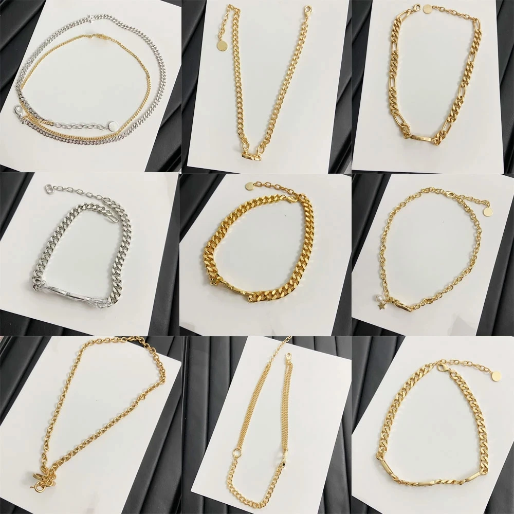 

Trendy Retro Gold Plated Chains Chokers LETTER Necklaces,Torques Pendant Necklaces For Women Jewelry Anniversary Wedding Gift