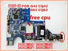 Материнская плата 592809-001 G62-229NR G62-340US G62-435DX для ноутбука Материнская плата ноутбука HP DA0AX2MB6E1E0 G62 CQ62 CQ42 G42