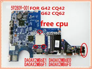 Материнская плата 592809-001 G62-229NR G62-340US G62-435DX для ноутбука Материнская плата ноутбука HP DA0AX2MB6E1E0 G62 CQ62 CQ42 G42