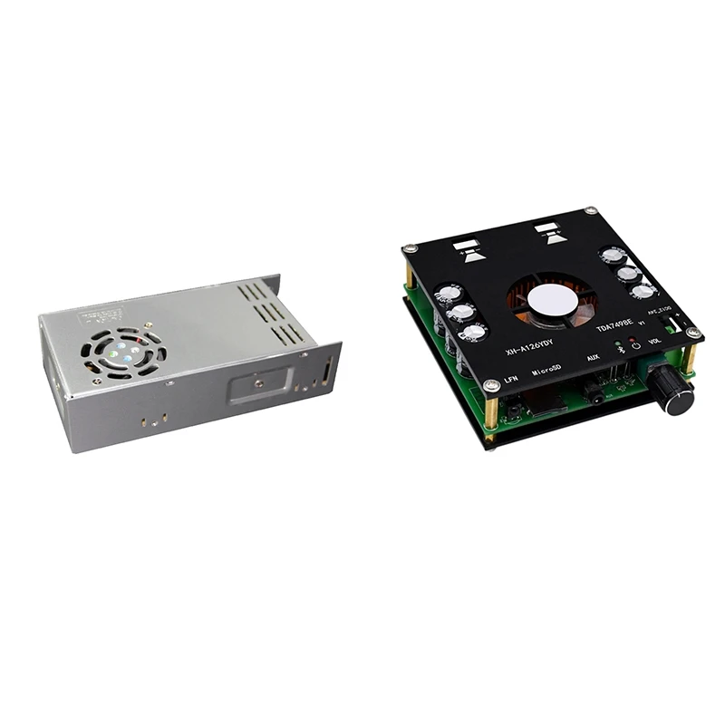 

1 Pcs 400W Switching Switch Power Supply Driver & 1 Pcs XH-A126 320W Amplifier Bluetooth 5.0 Power Amplifier Board