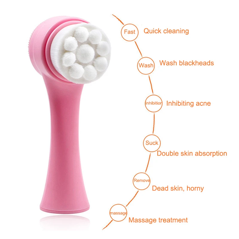 Двухсторонний силиконовый мягкий инструмент для ухода за кожей TK ing|Устройства