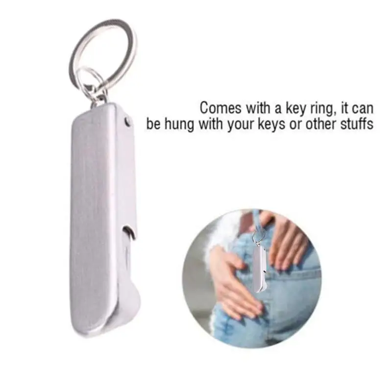 

Outdoor Portable Bottle Opener Toe Pliers Scissors Keychain Bottle Nail Opener Two-in-one Keychain With W5T5