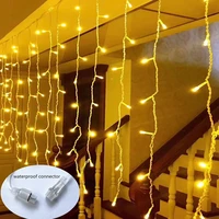 8m 12m 16m street garland led curtain icicle string lights droop 0 6m ac 220v garden street outdoor decorative christmas lights