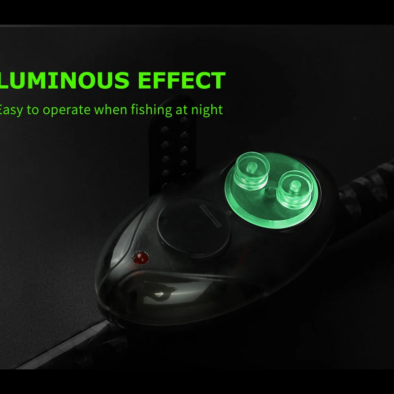 

LINNHUE 1pcs Alarm Led-Light Fihsing Tackle Electronic Bite Fishing Alarm Indicator Wireless Buffer Sound Carp Night Fishing