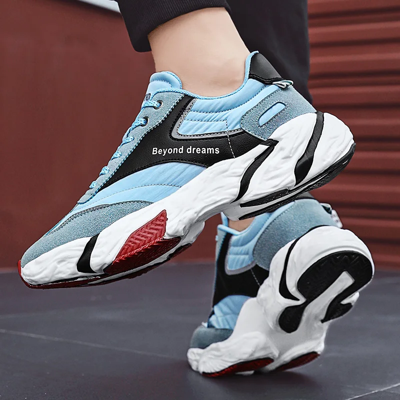 

Spring Autumn Running Sneakers Men Sky blue Mens Sport Shoes Low Top Gym Sneakers For Men Plus Size 45 46 Athletic Shoes Man