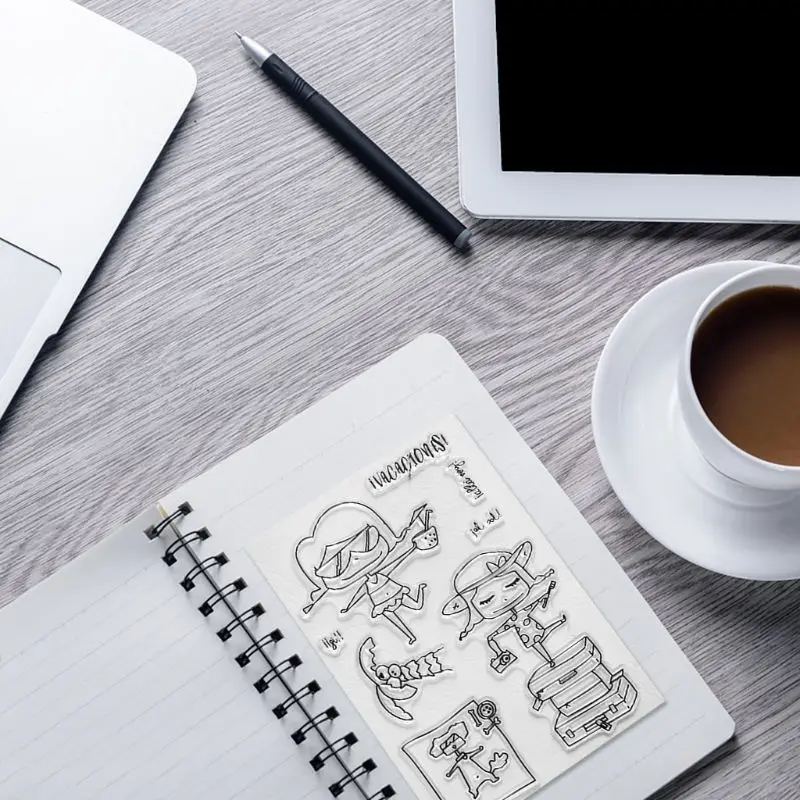 2021 Новый Туристический девушкая силиконовая прозрачная печать штамп DIY