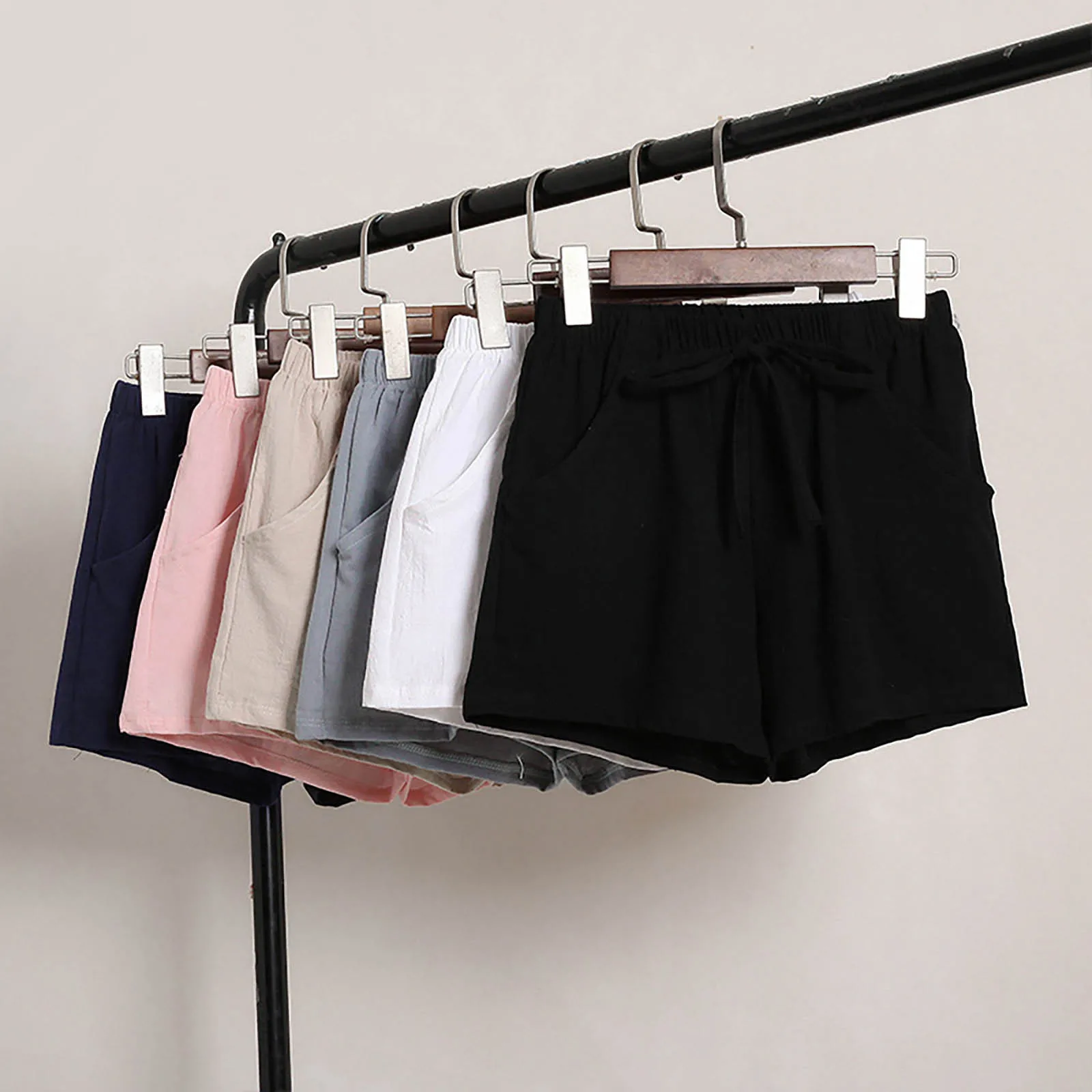 

casual women clothes suits with shorts elestic шорты с высокой талией Women's denim shorts thin denim shorts for young ladies