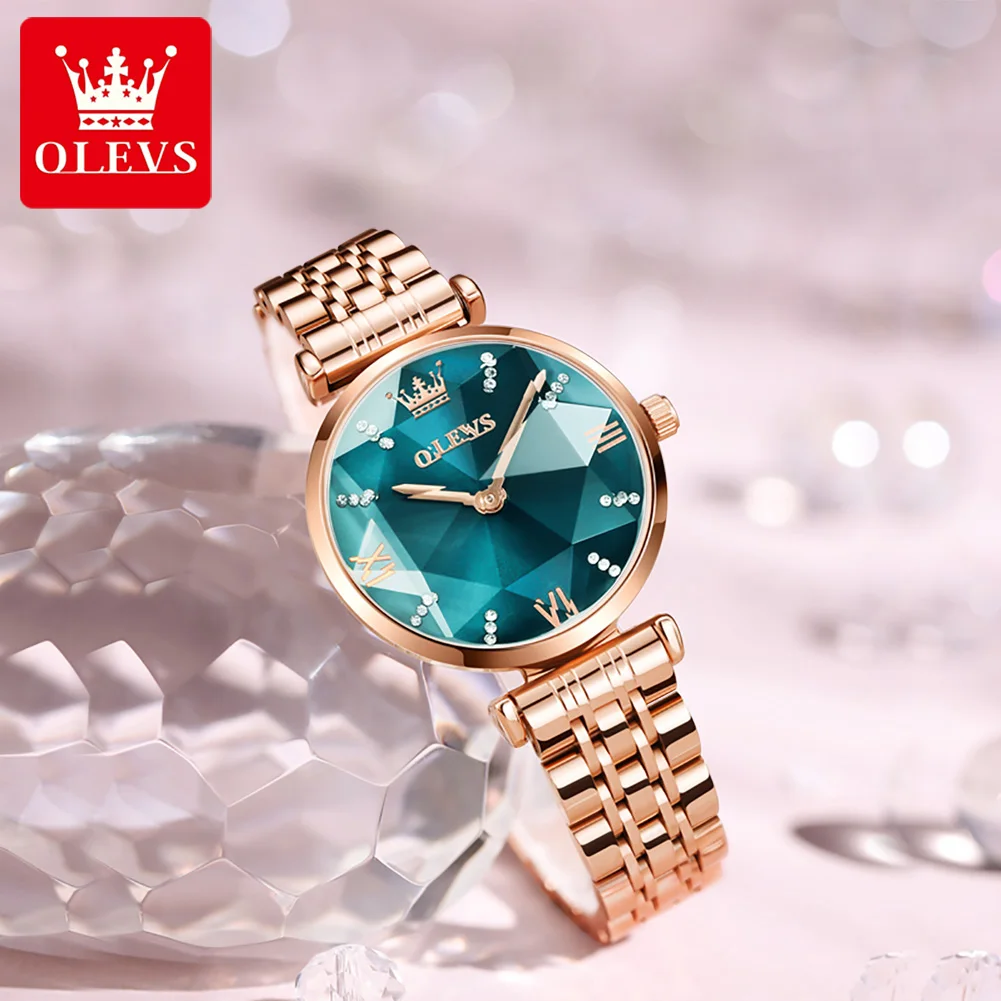 

OLEVS Hot Sale Classic Design Quartz Ladies Watch Fashion Trend Crystal Diamond Ladies Watch Bracelet Clock Relogio Feminino