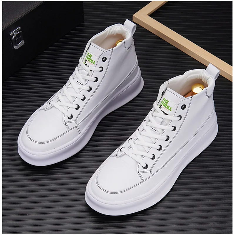 Мужские высокие кроссовки в стиле панк роскошная обувь на платформе