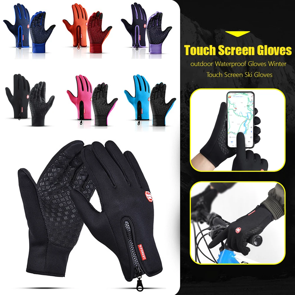 

Waterproof Winter Warm Gloves Men Ski Gloves Snowboard Gloves Motorcycle Riding Winter Touch Screen Snow Windstopper Glove