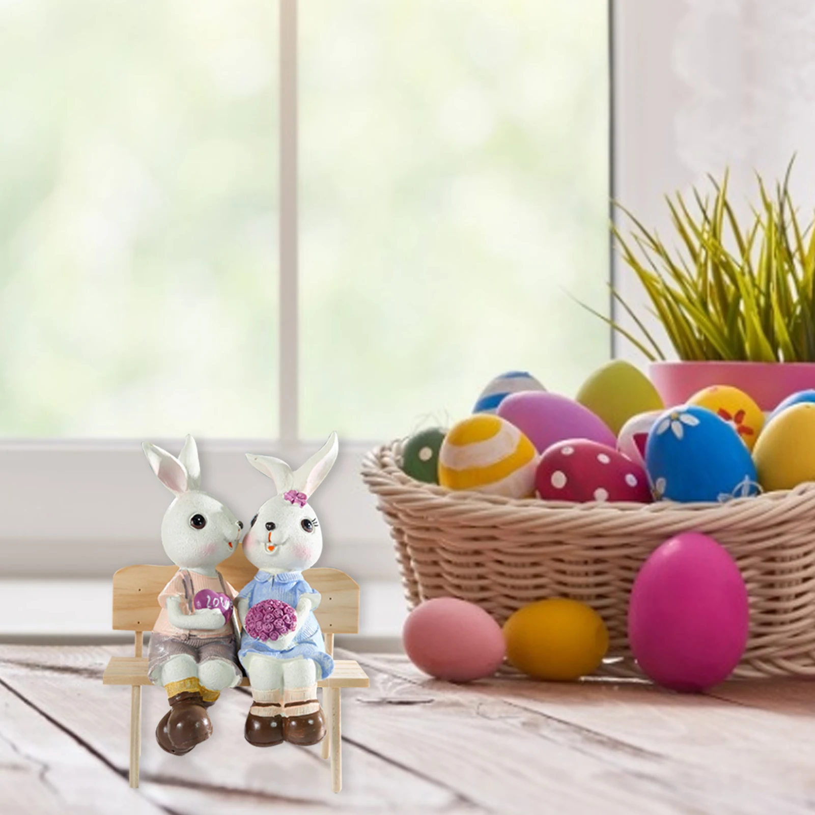 

Creative Desktop Resin Decoration Living Room Bedroom Home Cartoon Bunny Cute Decoration