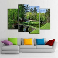 master augusta golf course 4 panel wall art painting picture print on canvas pictures for home decor decoration