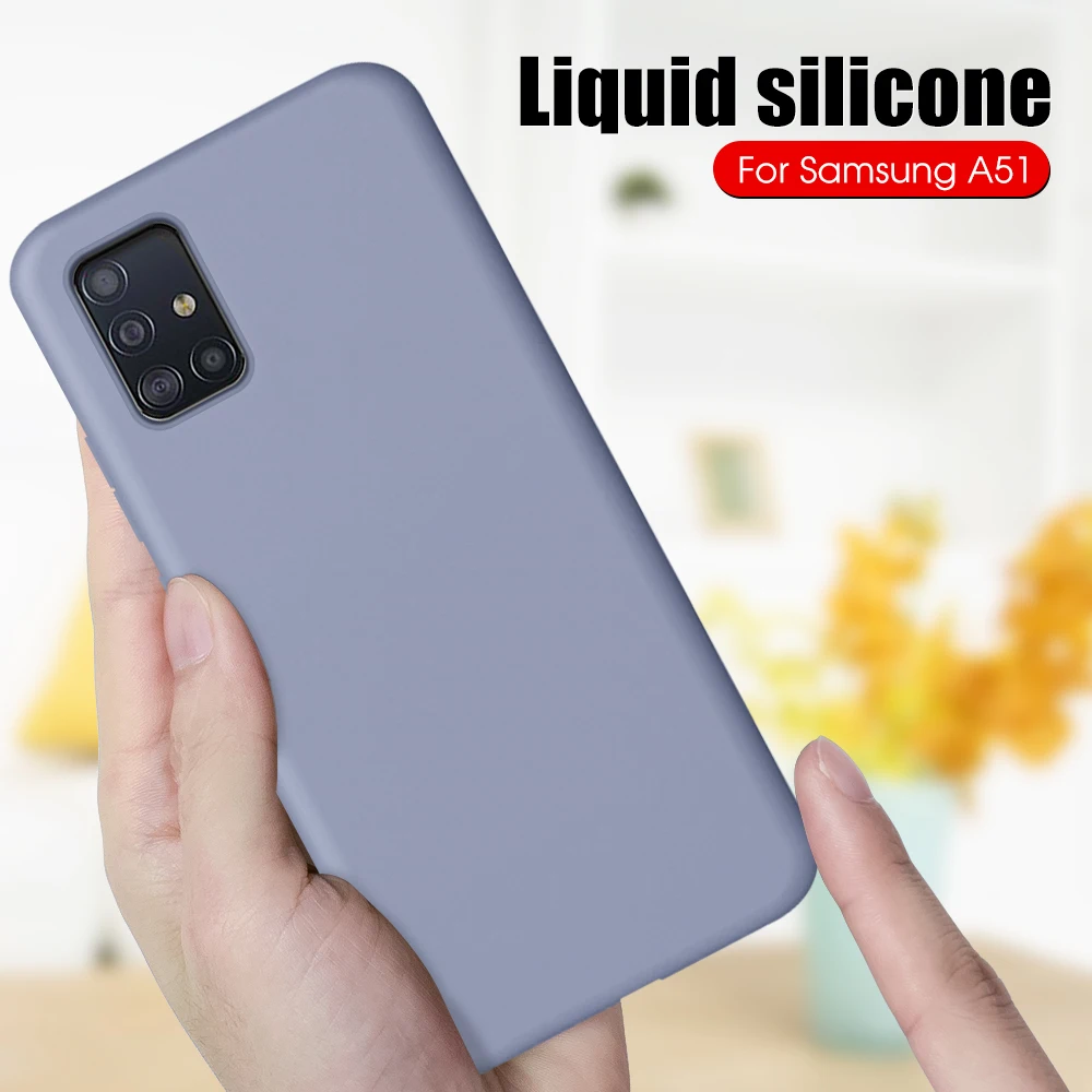 Чехол для Samsung Galaxy A51 тонкий силиконовый мягкий чехол Liqiud защитный A71 A 51 71