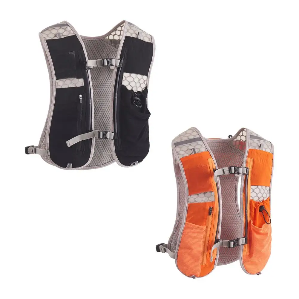 

Running Backpack Rucksack Bag Vest Harness Water Bladder Hiking Camping Marathon Race Sports Orange