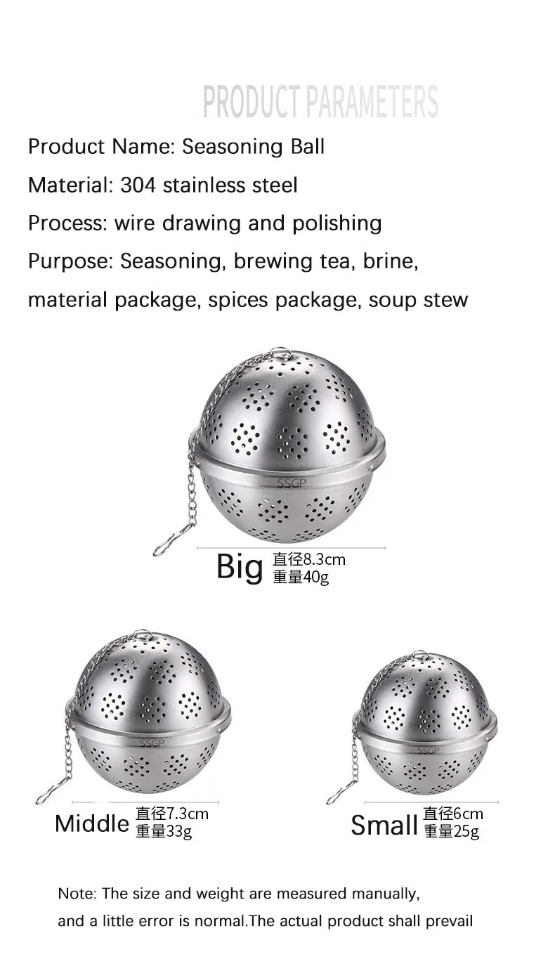 

Reusable 304 Stainless Steel Seasoning Ball Teakettle Locking Tea Filter Multifunction Mesh Herbal Ball Tea Spice Strainer