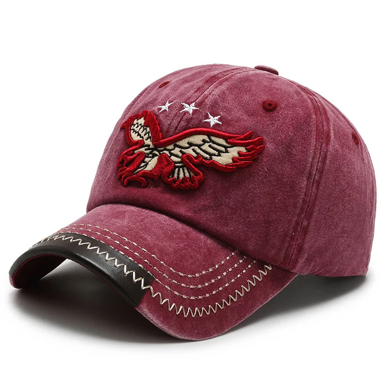 

Fashion Retro Washing Denim Baseball Caps Men Women Eagle Embroidery hip-hop Snapback Hat Casual bonnet gorras de beisbol chapeu