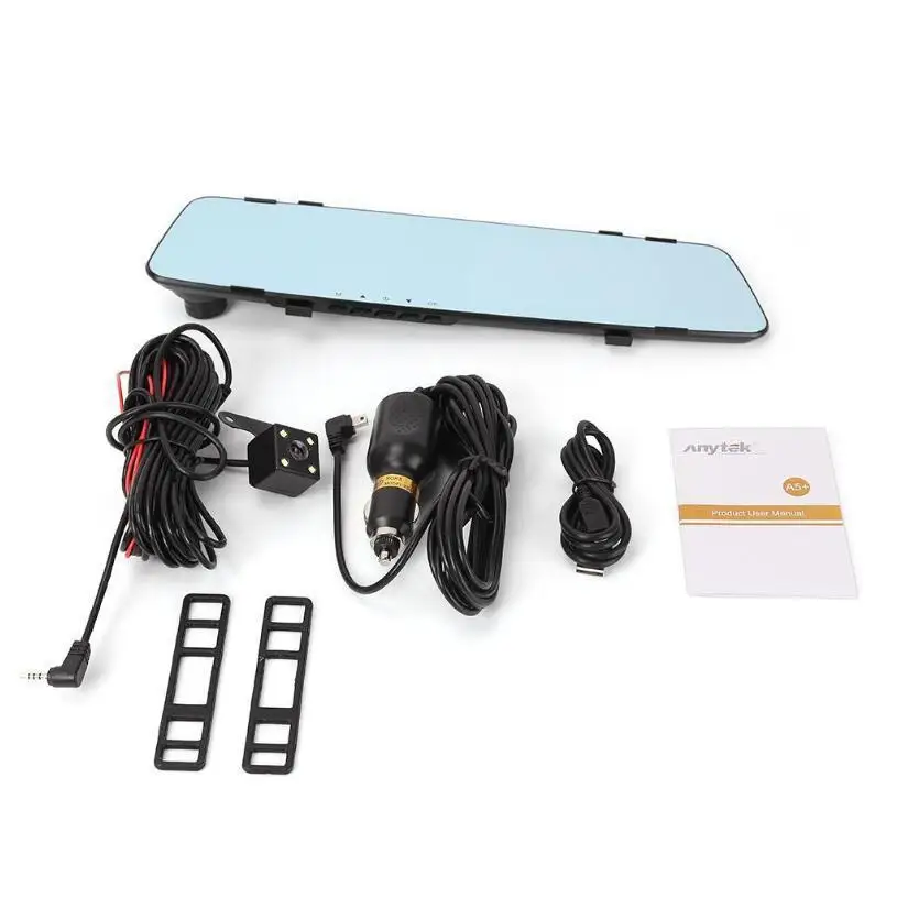 

FHD 1080P Car DVR Camera 4.5 Inches Rearview Mirror Night Vision Dashboard Cam Stop Monitor Circular Video Recording Rear camera