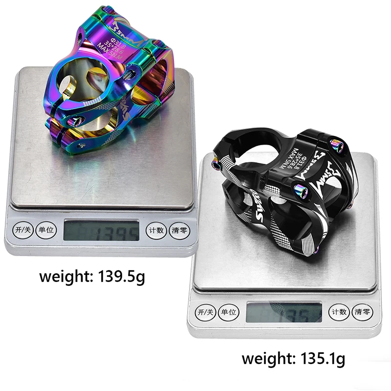 

Mountain Bike Stem 31.8mm Full CNC Aluminum Alloy Bike Stem Ultra-light 0 degree rise 31.8*28.6*50MM DH AM Enduro