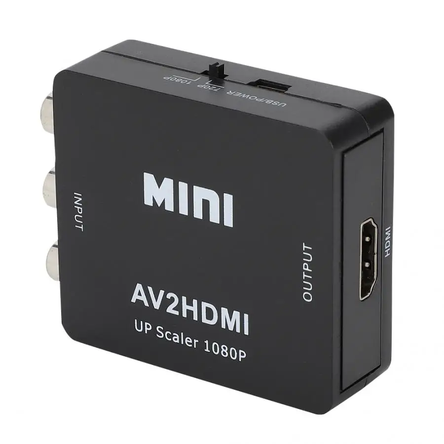 1080P USB питание AV в HDMI HD видео конвертер для телеприставки DVD/VCD игровых консолей