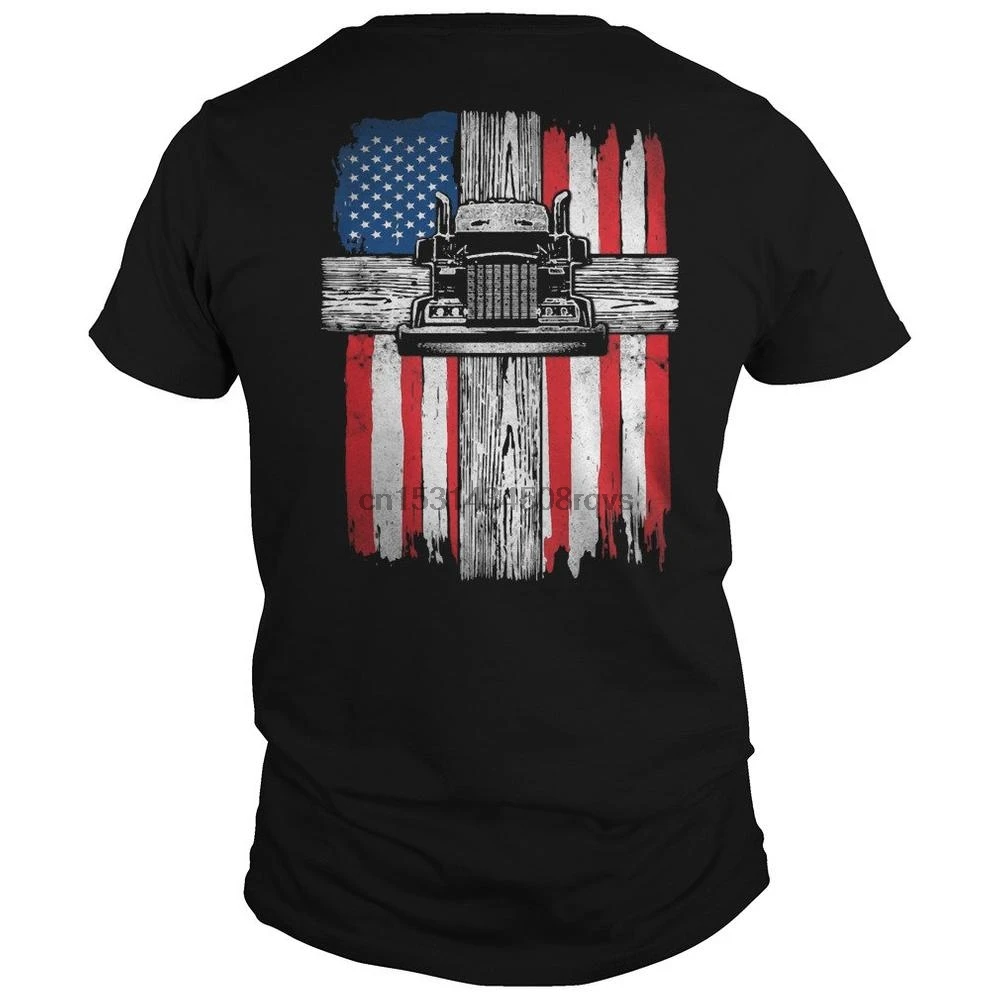 Футболка американского грузовика для женщин и мужчин футболка вождения женская