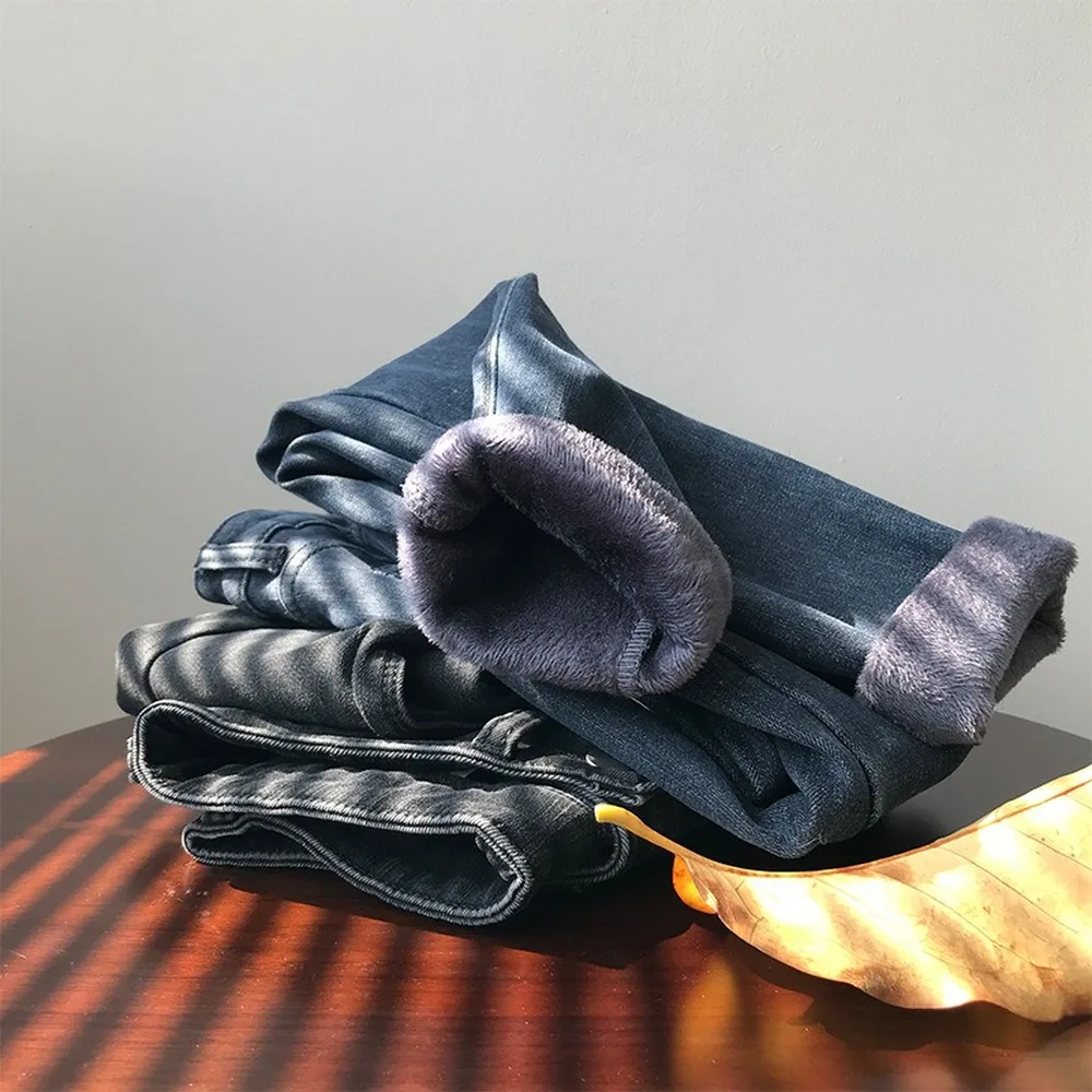 Осень-зима 2019 г. Новые корейские леггинсы с высокой талией джинсы женские тонкие